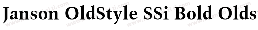 Janson OldStyle SSi Bold Oldstyle Figures字体转换